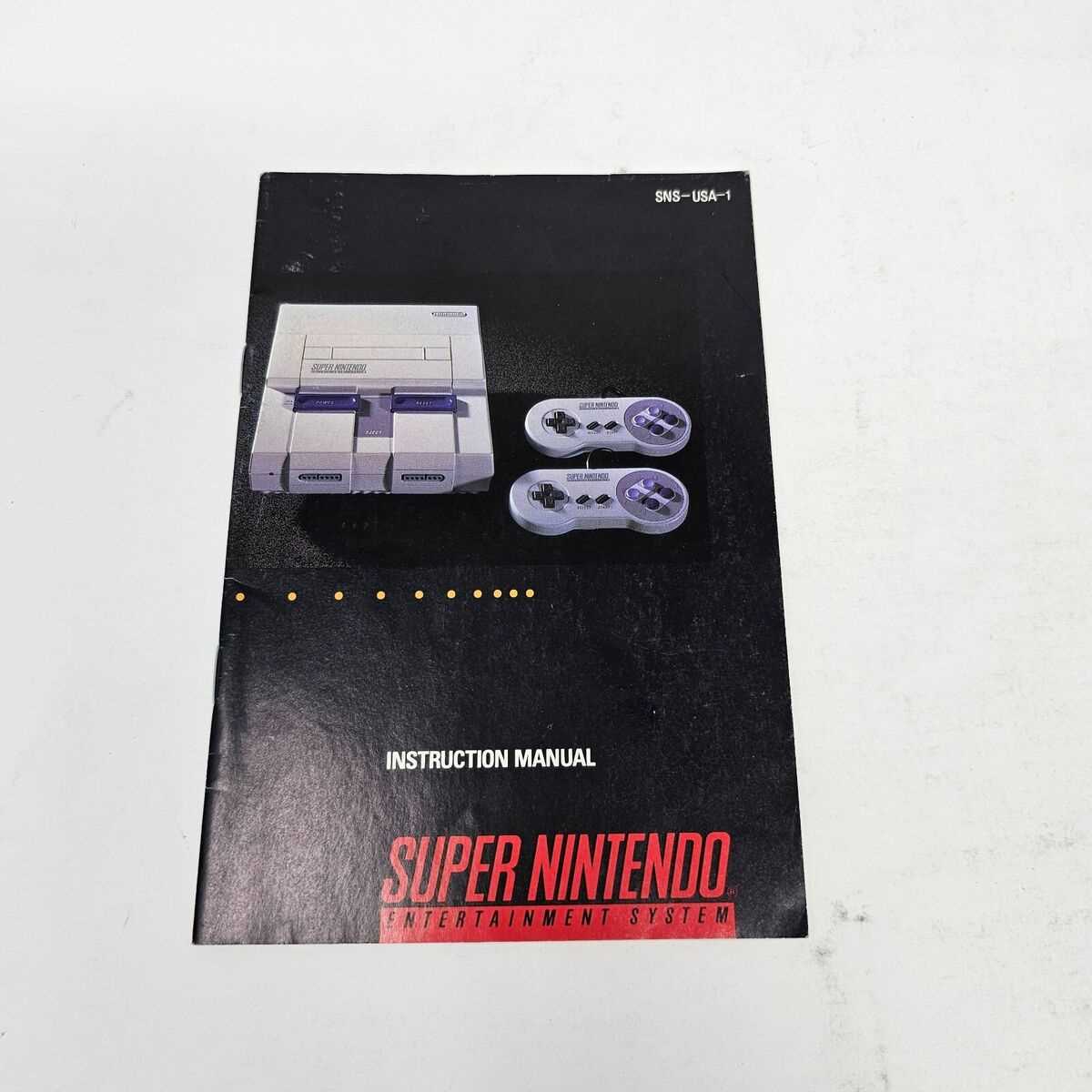 super nintendo instruction manual