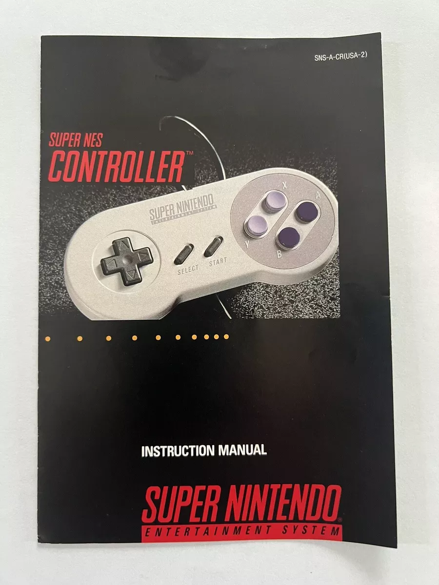 super nintendo instruction manual