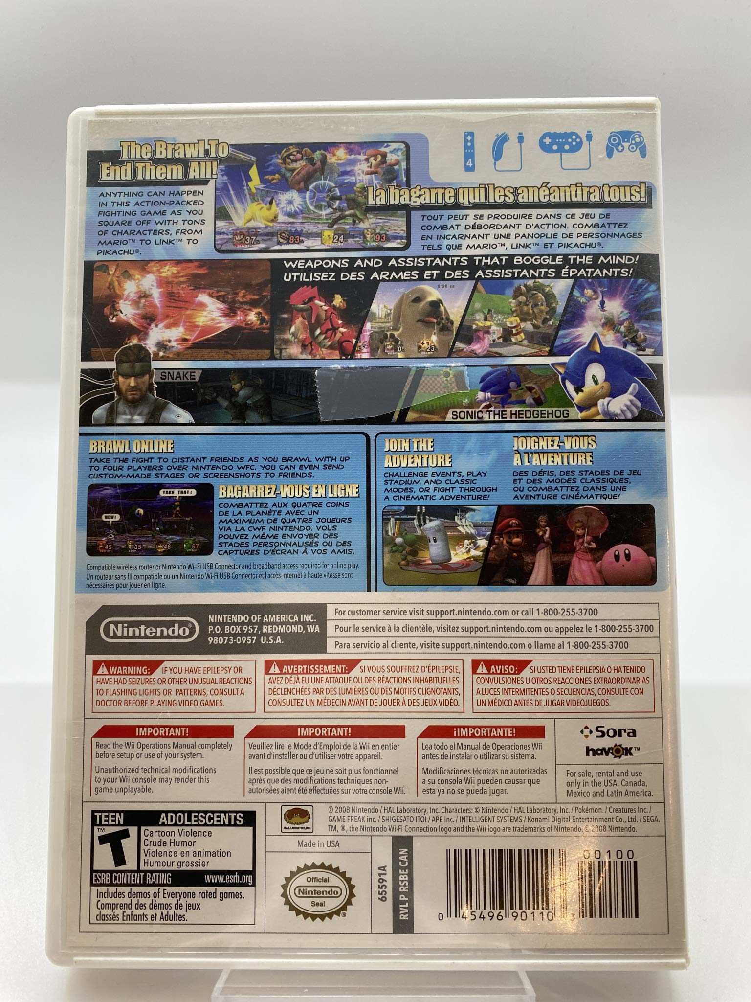 super smash bros brawl instruction manual