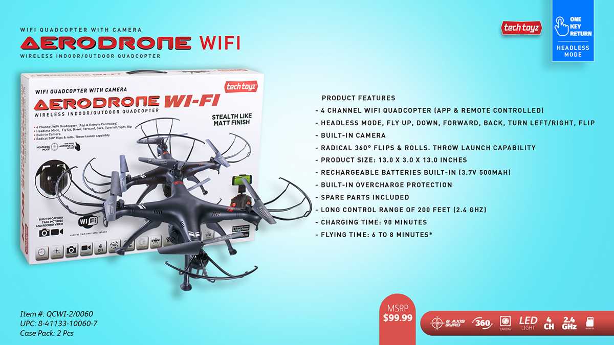 tech toyz aerodrone x18 instruction manual