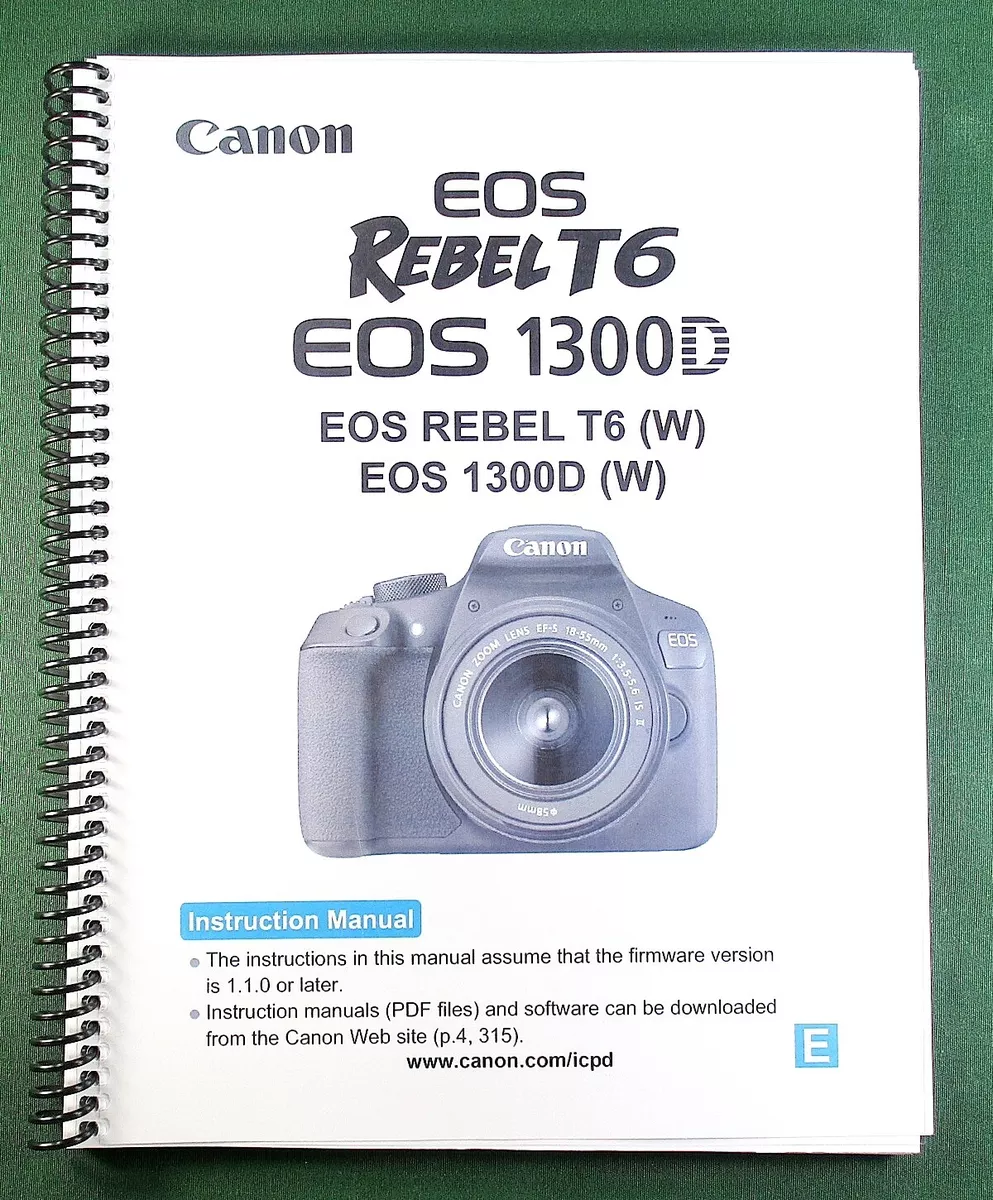 canon t6 instruction manual