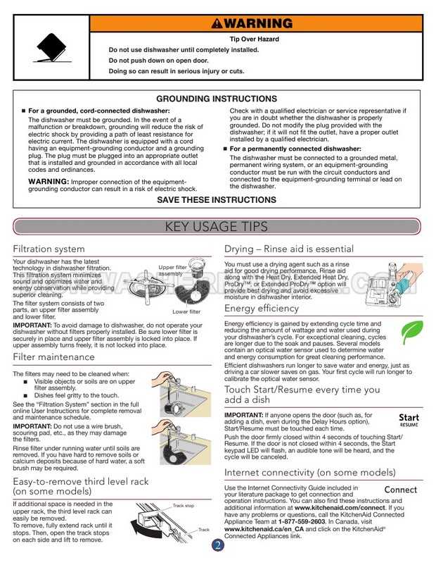 kitchenaid dishwasher instruction manual