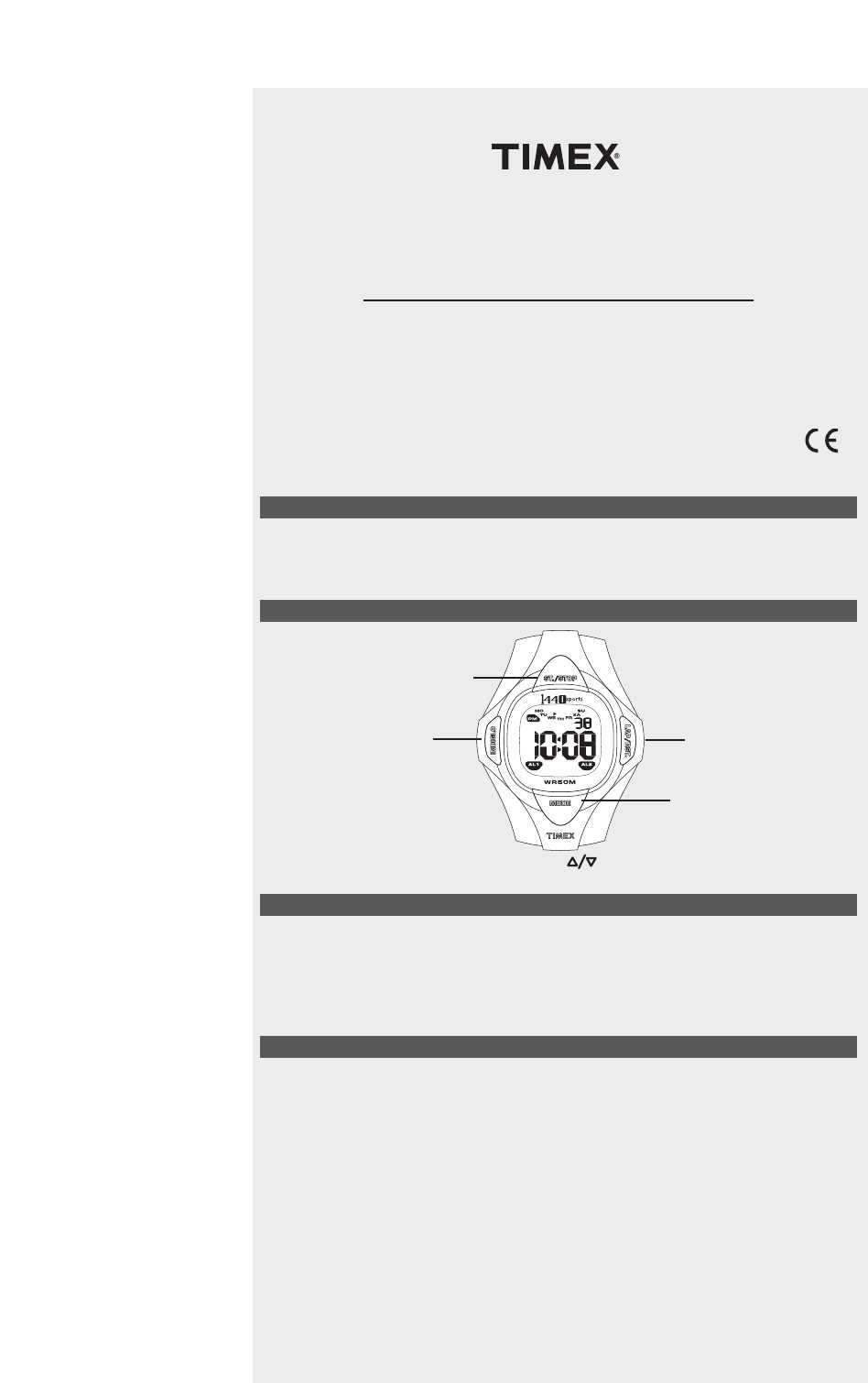 timex watch instruction manual