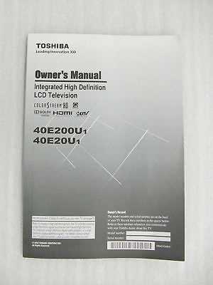 toshiba regza instruction manual