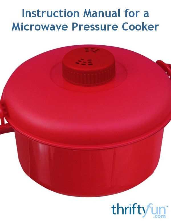 tupperware pressure cooker instruction manual