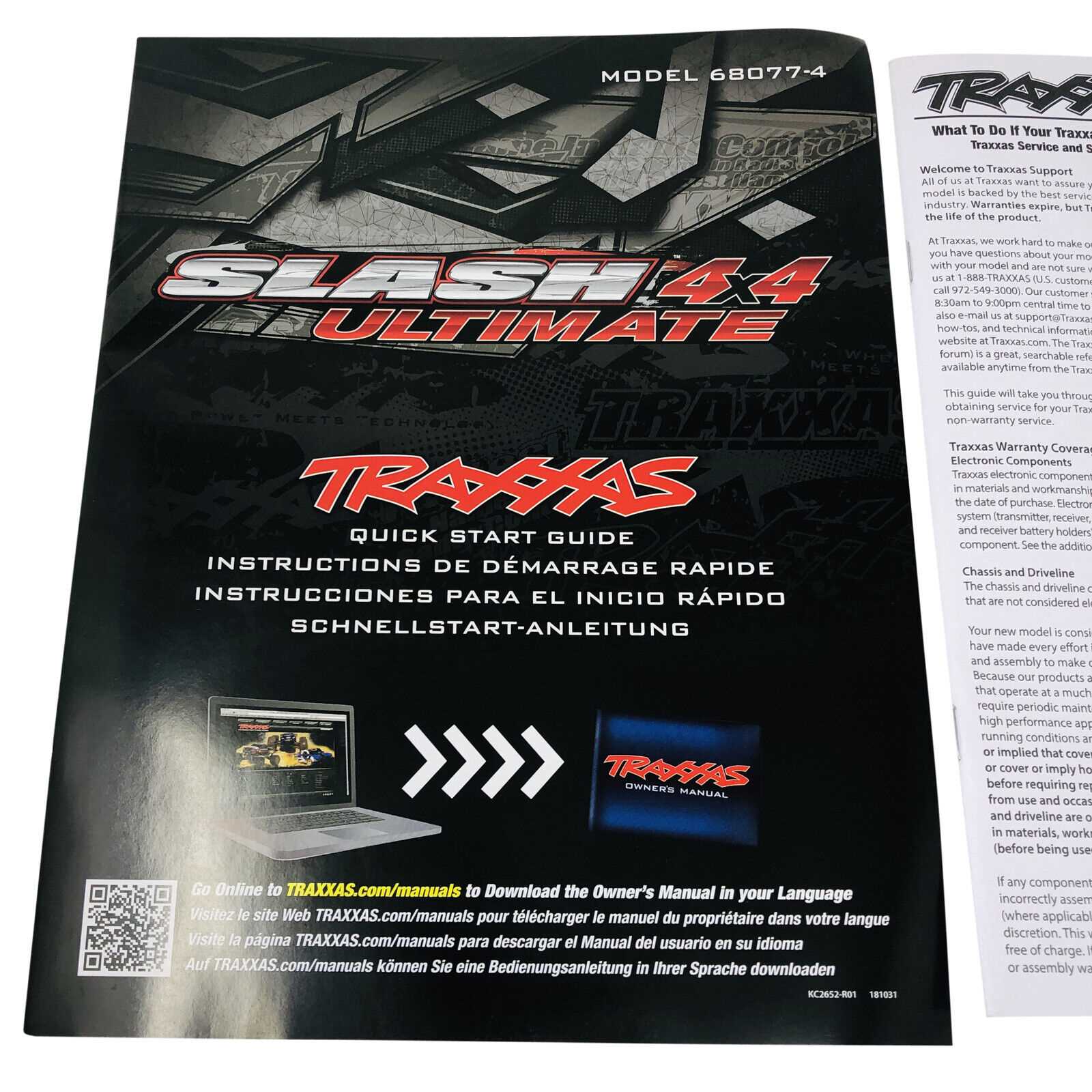 traxxas slash 4x4 instruction manual