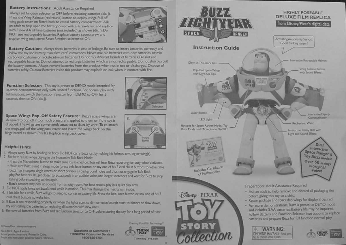 u command buzz lightyear instruction manual