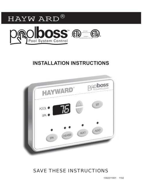 hayward pool heater instruction manual