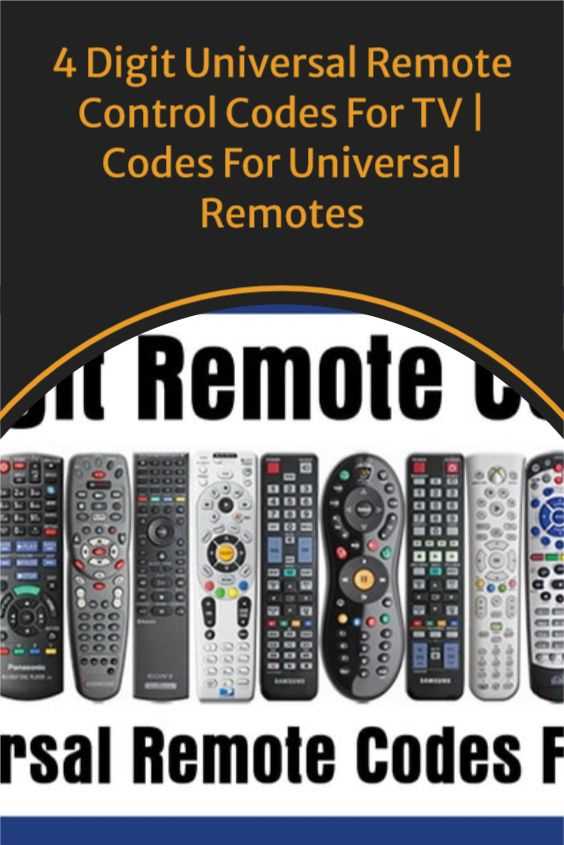 universal remote instruction manual codes