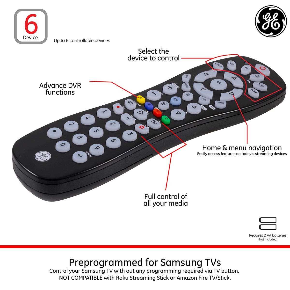 universal remote instruction manual ge