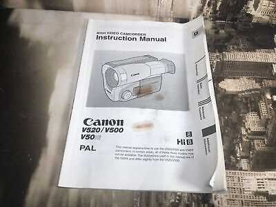 canon camcorder instruction manual