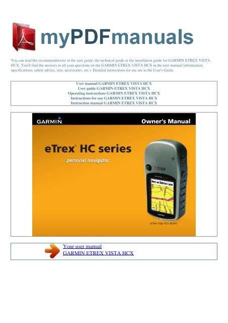 garmin etrex 10 gps instruction manual