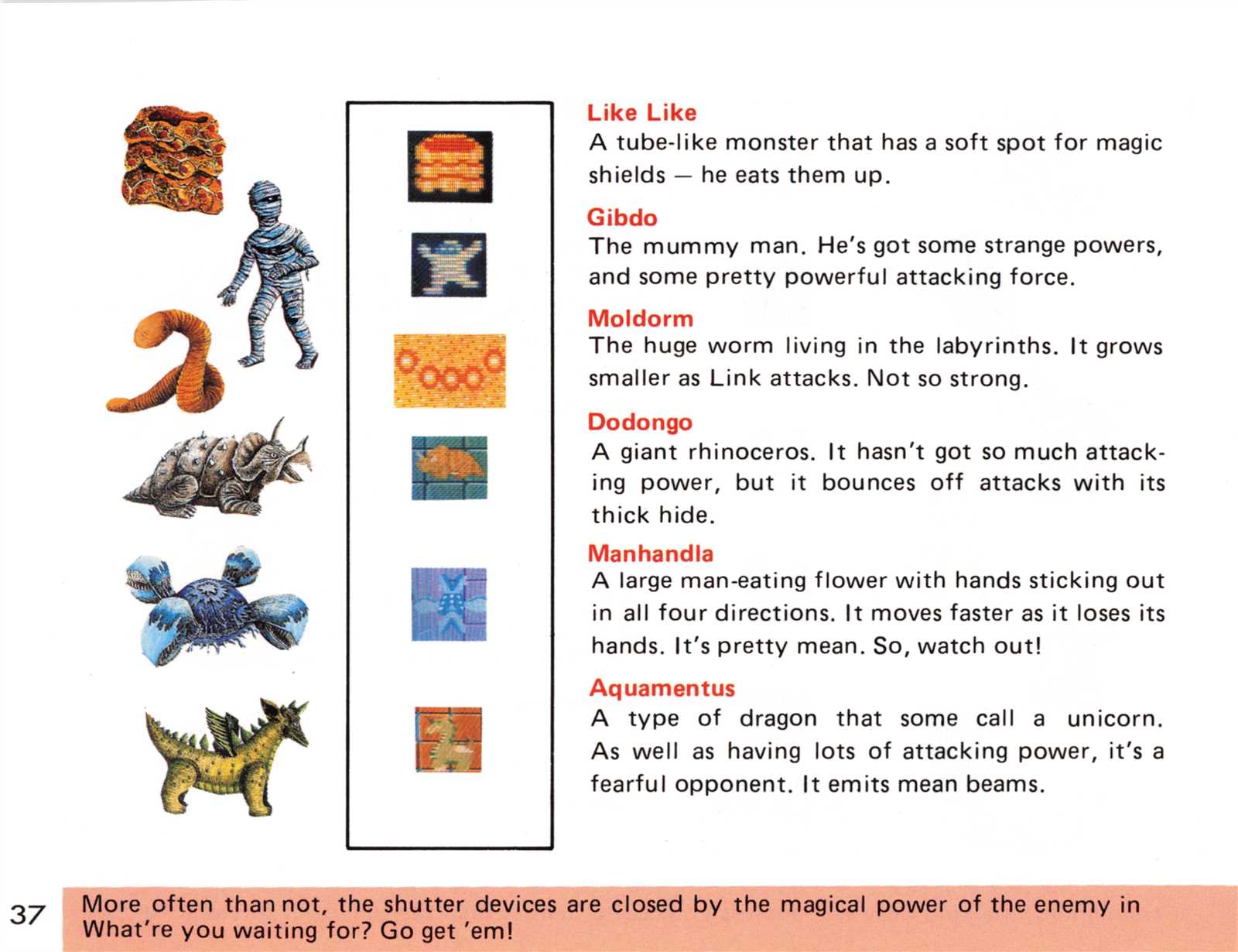 zelda 1 instruction manual