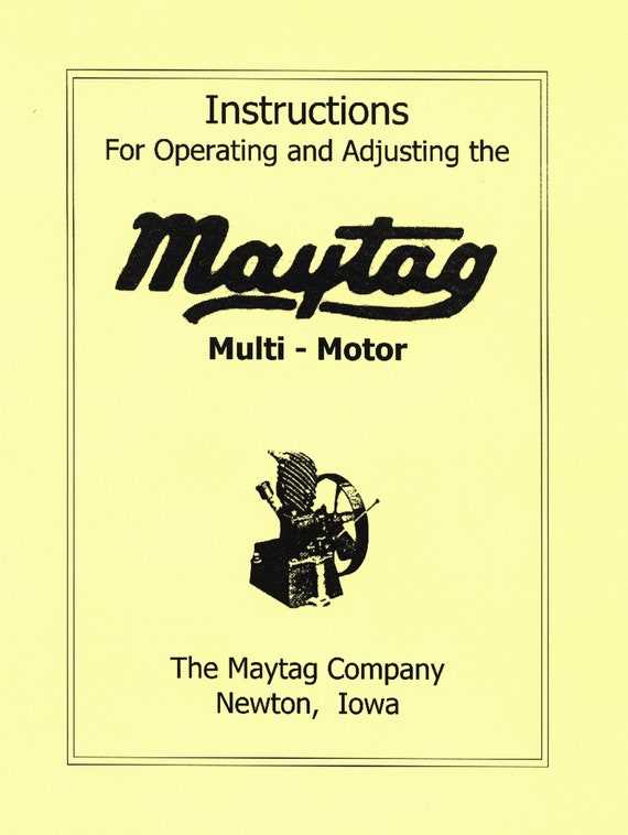 maytag quiet series 300 instruction manual