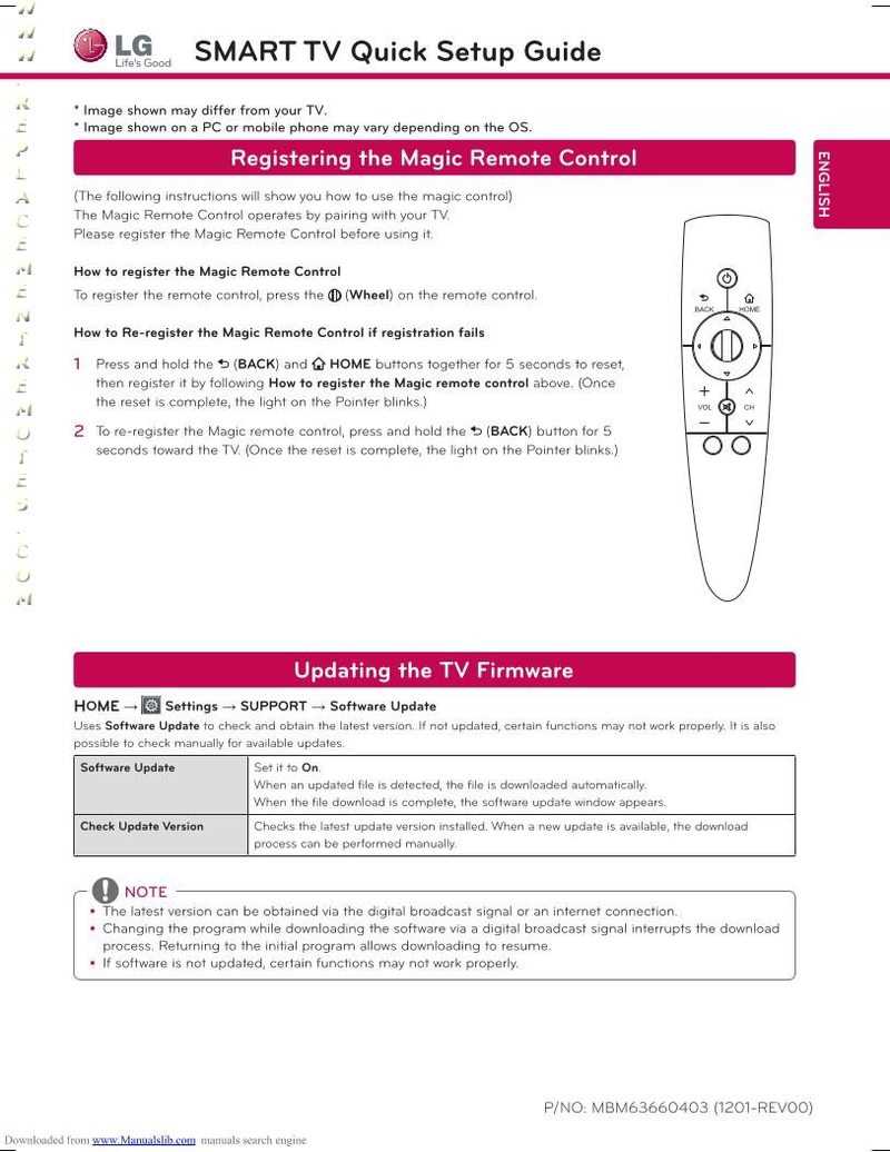 lg magic remote instruction manual