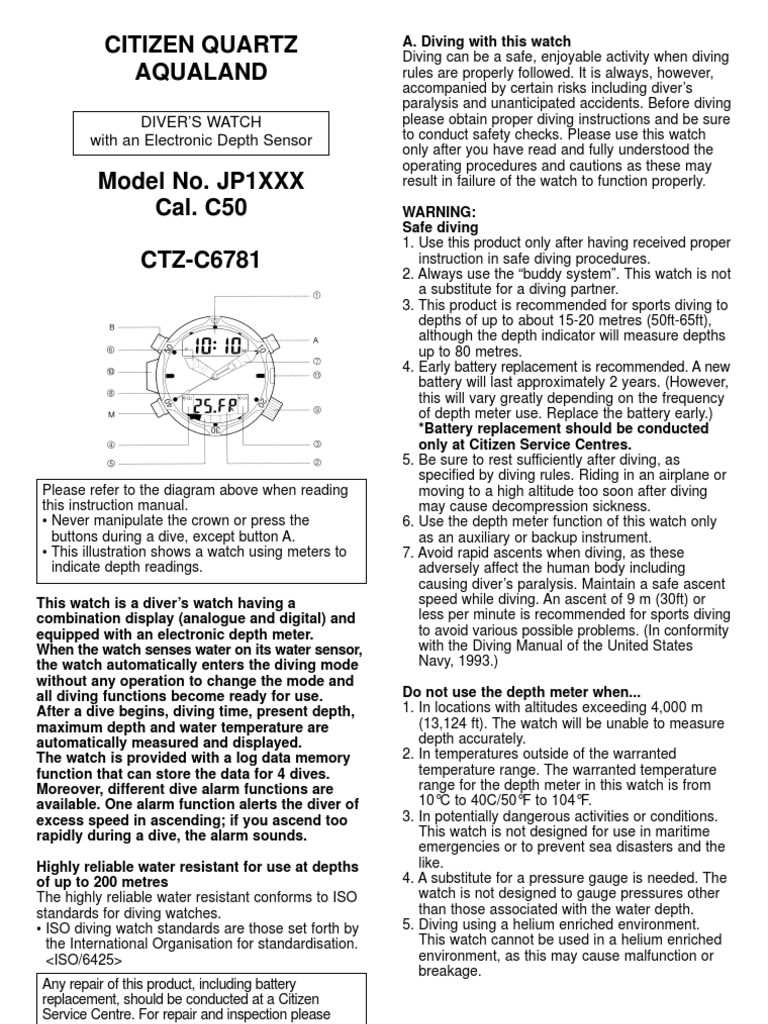 citizen 3510 instruction manual