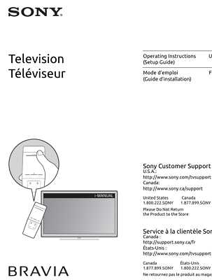 sony tv instruction manuals