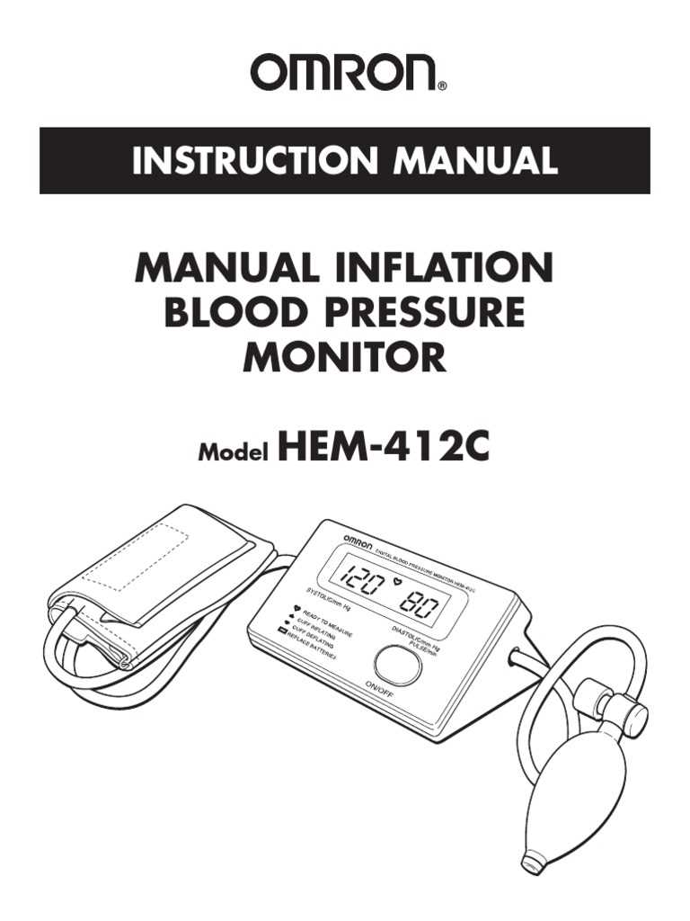omron digital blood pressure monitor hem 712c instruction manual