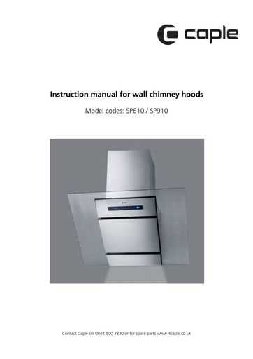 kitchen appliance instruction manuals