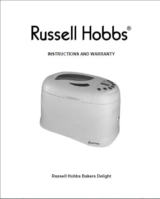 russell hobbs coffee maker instruction manual