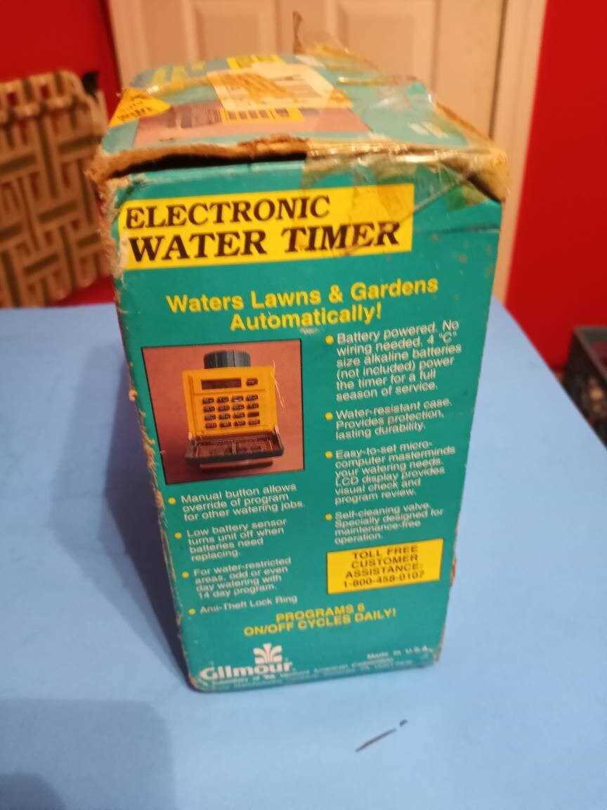 gilmour water timer instruction manual