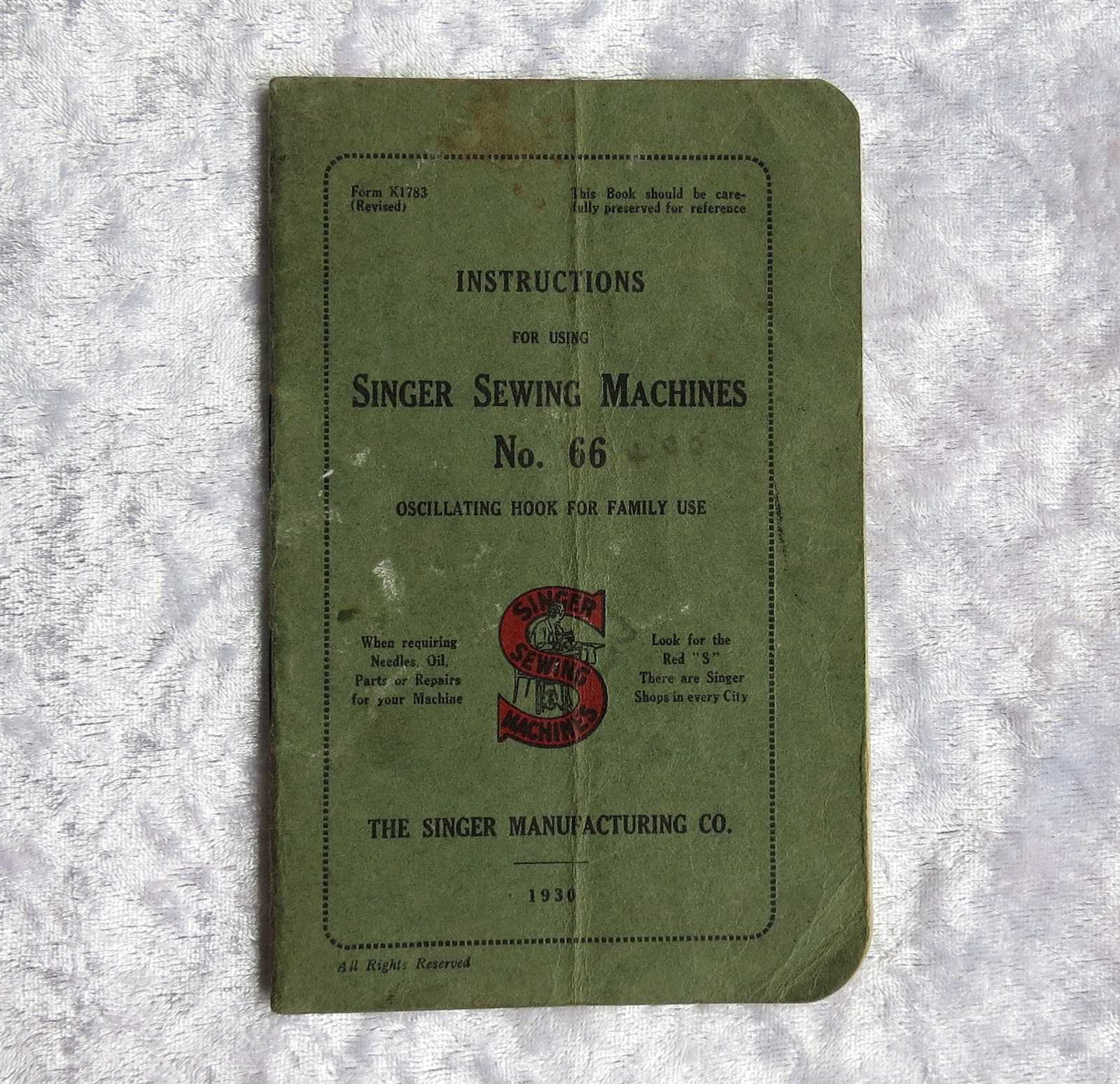 singer sewing machine no 66 instruction manual