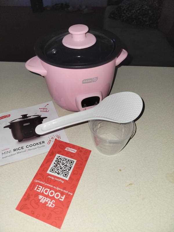 dash mini rice cooker instruction manual