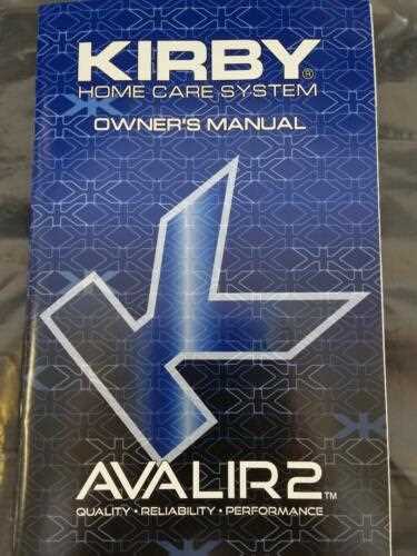 kirby avalir instruction manual