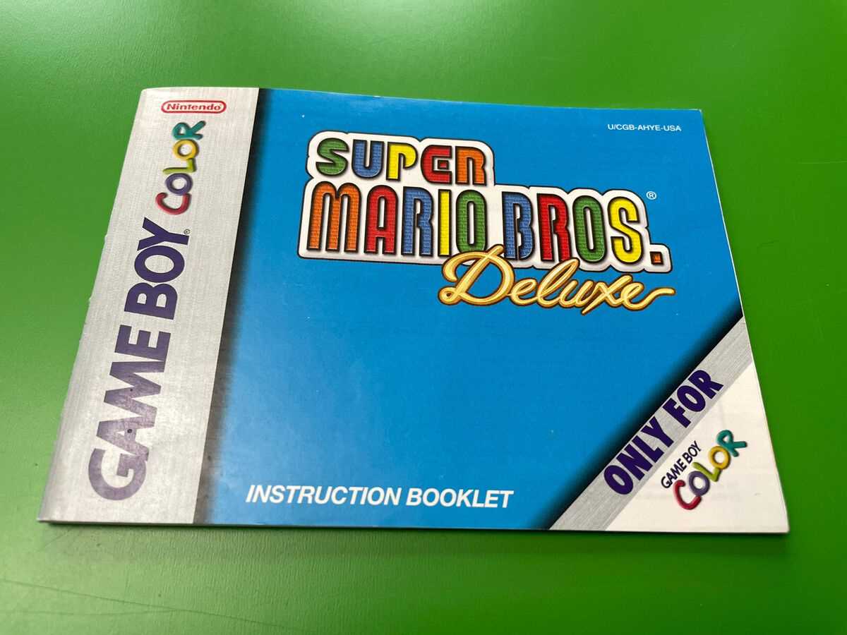 new super mario bros u deluxe instruction manual