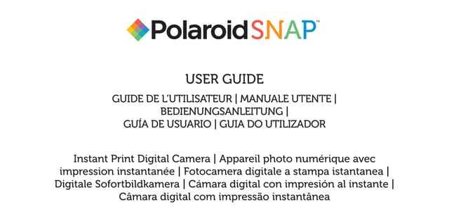 polaroid snap instructions manual