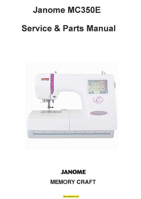 janome memory craft 350e instruction manual