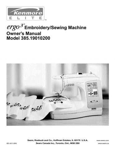 instruction manual for kenmore sewing machine model 385