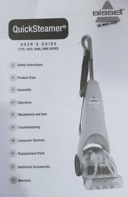 bissell quicksteamer plus instruction manual