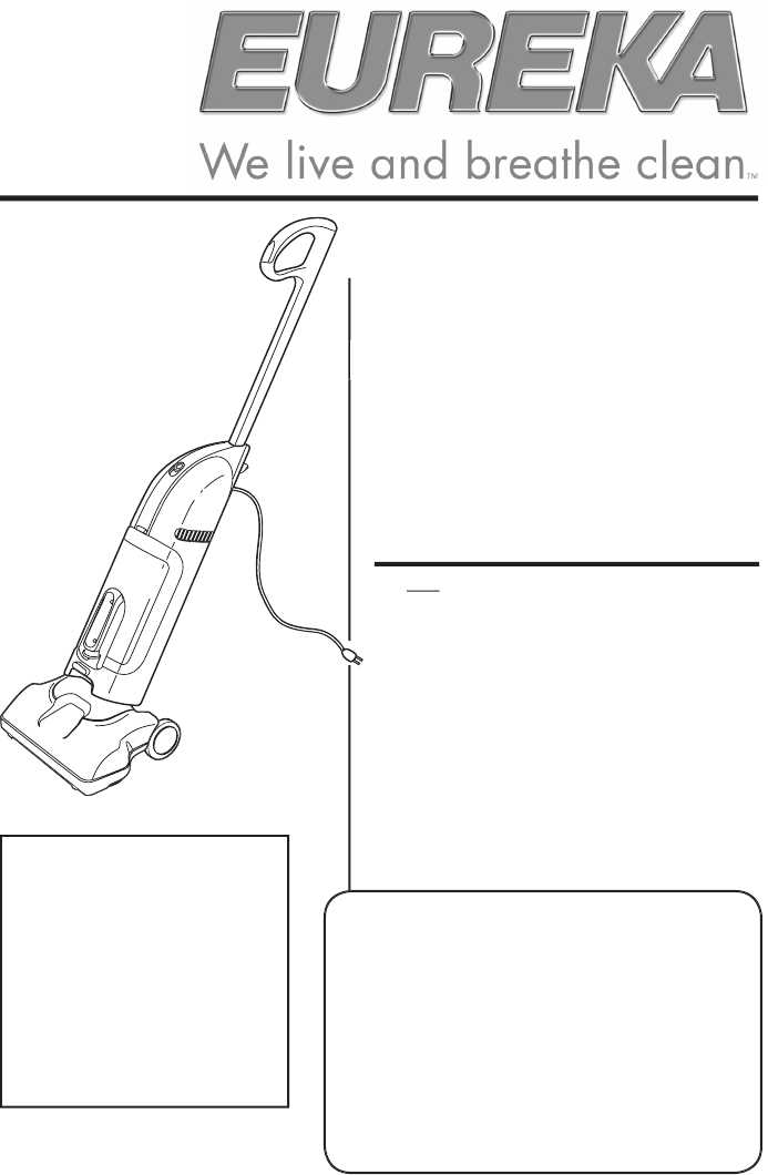 eureka vacuum instruction manual