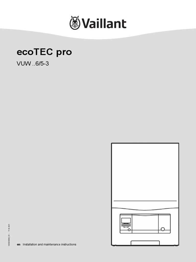 vaillant boiler instruction manual