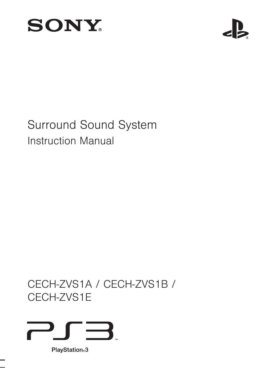 sony surround sound instruction manual