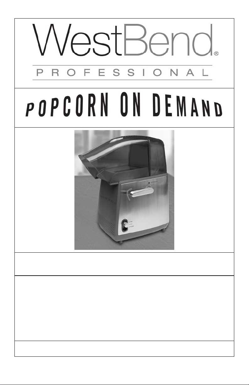 west bend popcorn maker instruction manual