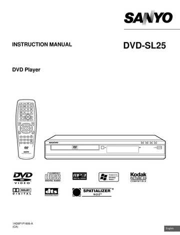 sanyo dvd player instruction manual