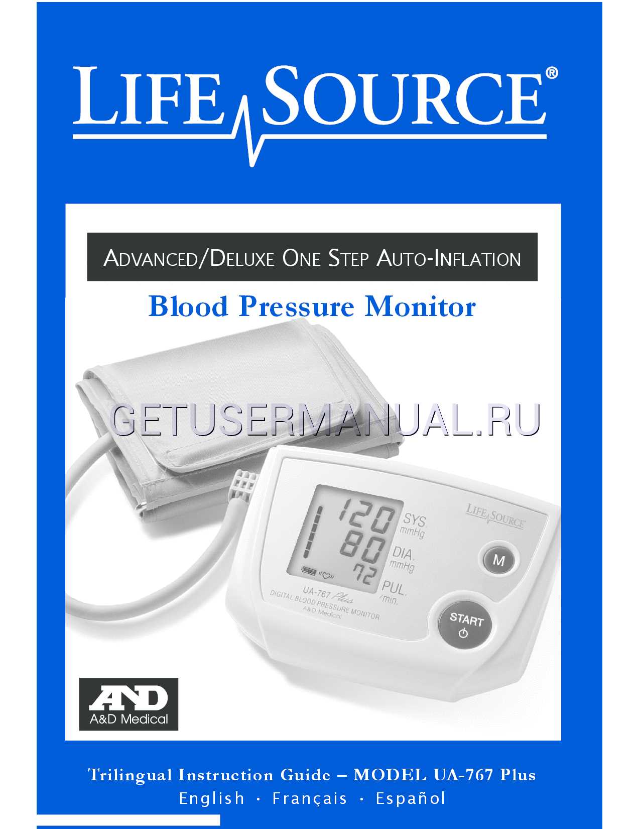 lifesource ua 767 plus instruction manual