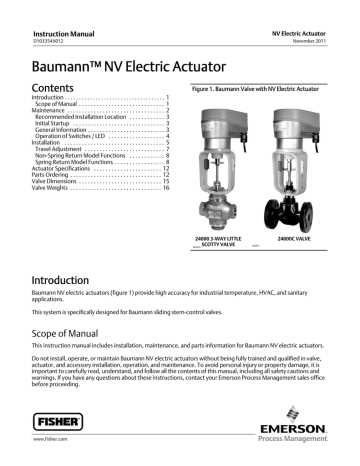 baumann actuator instruction manual