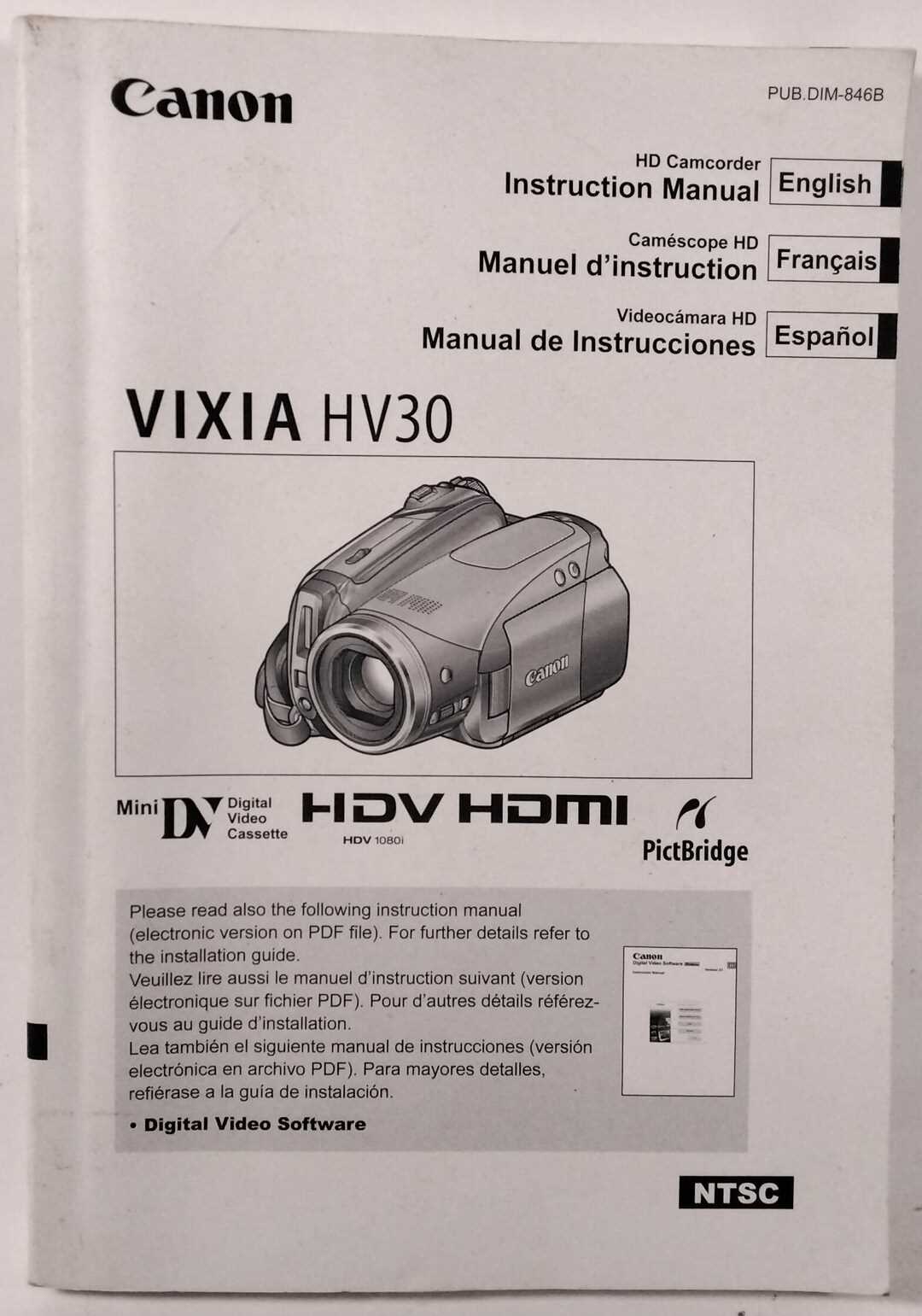 canon camcorder instruction manual