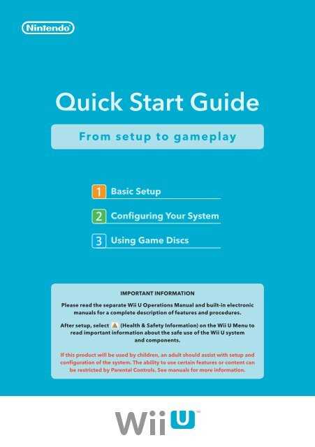 nintendo wii u instruction manual