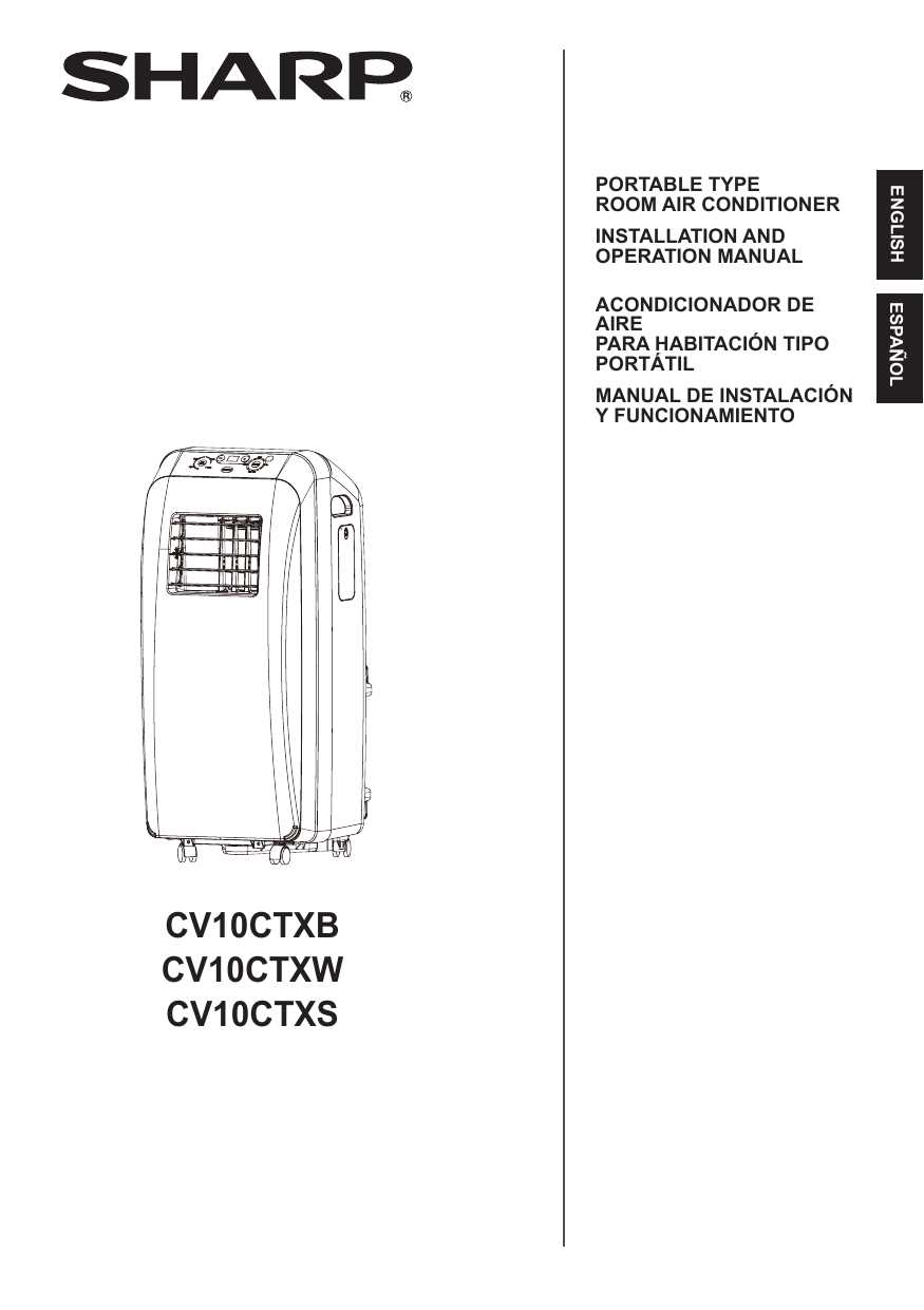 sharp portable air conditioner instruction manual