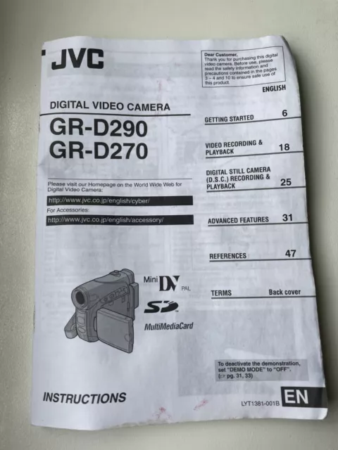 jvc camcorder instruction manual