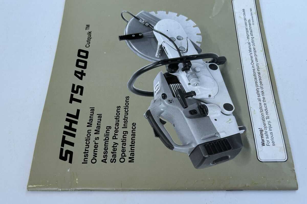 stihl ts400 instruction manual