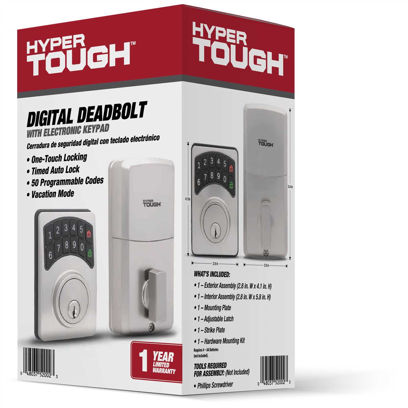 hyper tough digital deadbolt instruction manual