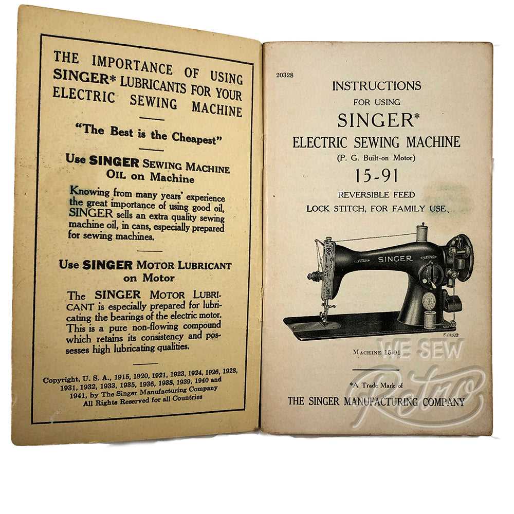 singer 15 91 instruction manual