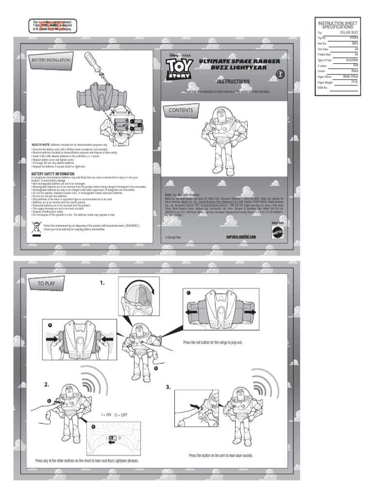 u command buzz lightyear instruction manual