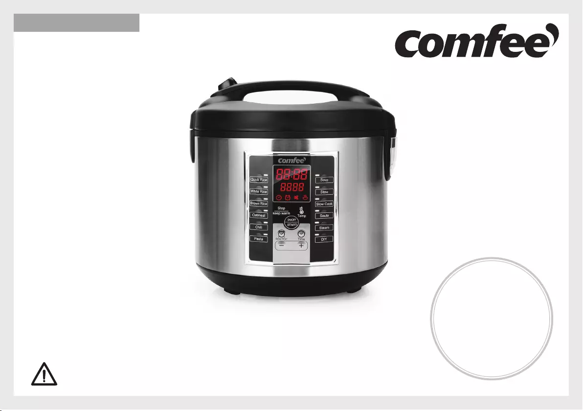 comfee rice cooker instruction manual