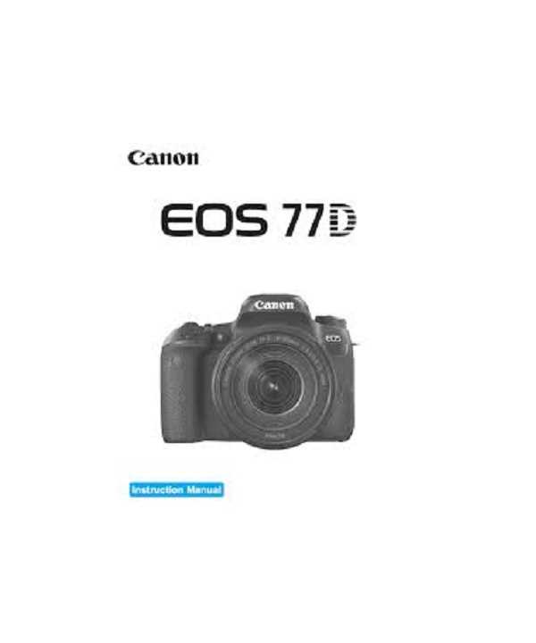 canon 77d instruction manual